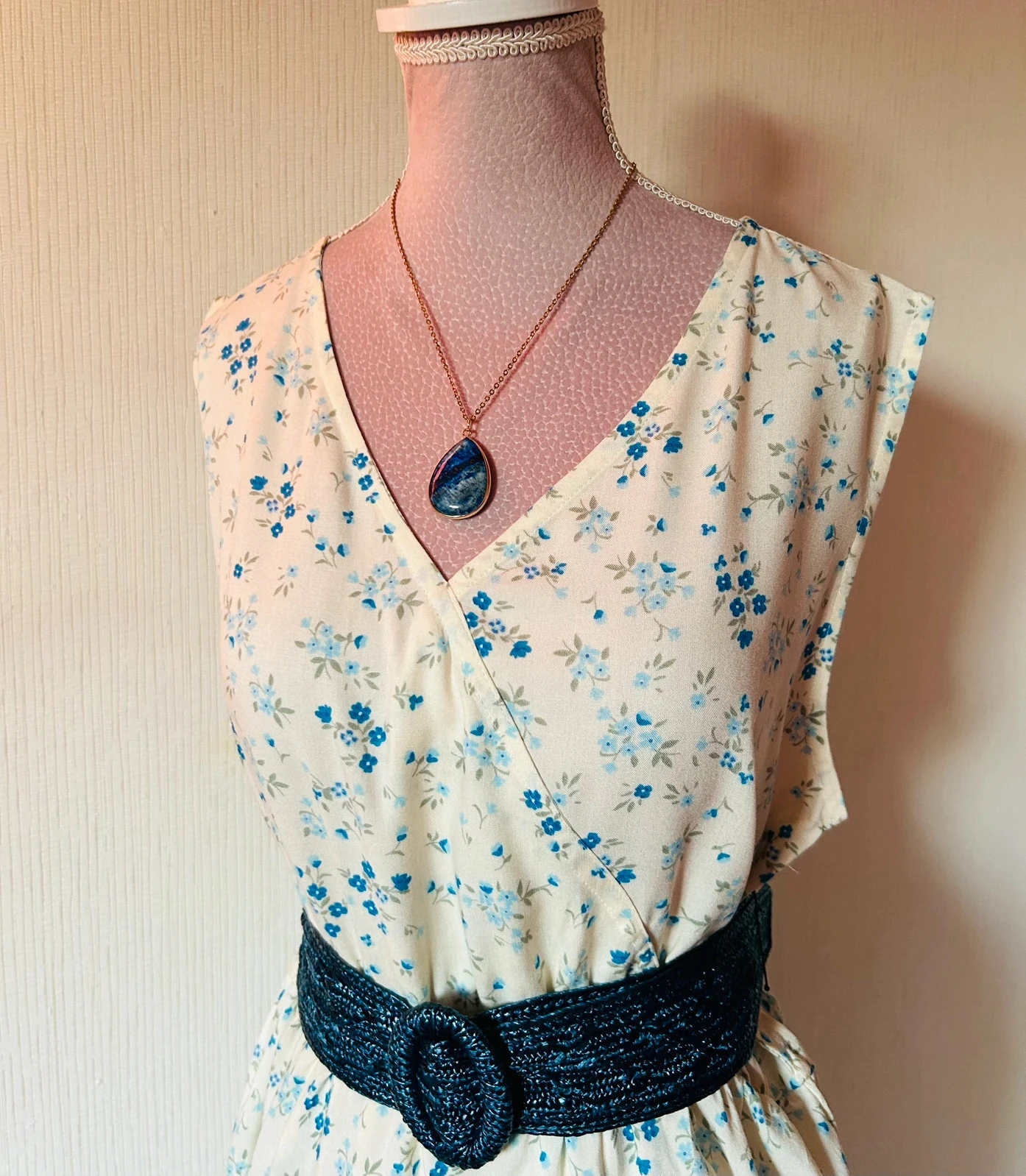 🩵🌿Vestido floral Amy Jane London boêmio cottagecore campestre pradaria romântico floral M/38🌿🩵 – photo 9